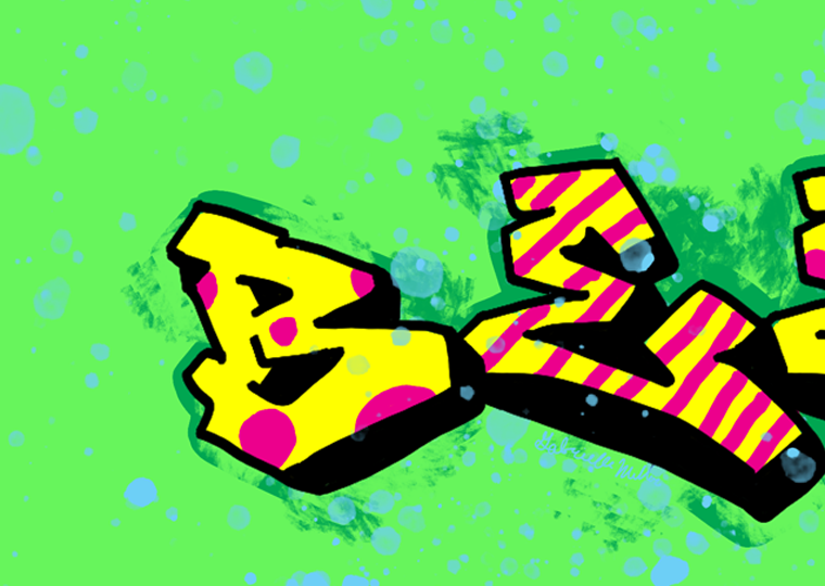 zoomed in on the first part of the word